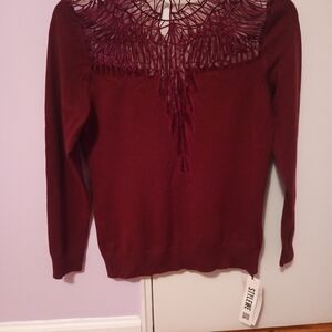STYLEWE Burgundy Cowl Neck Sweater